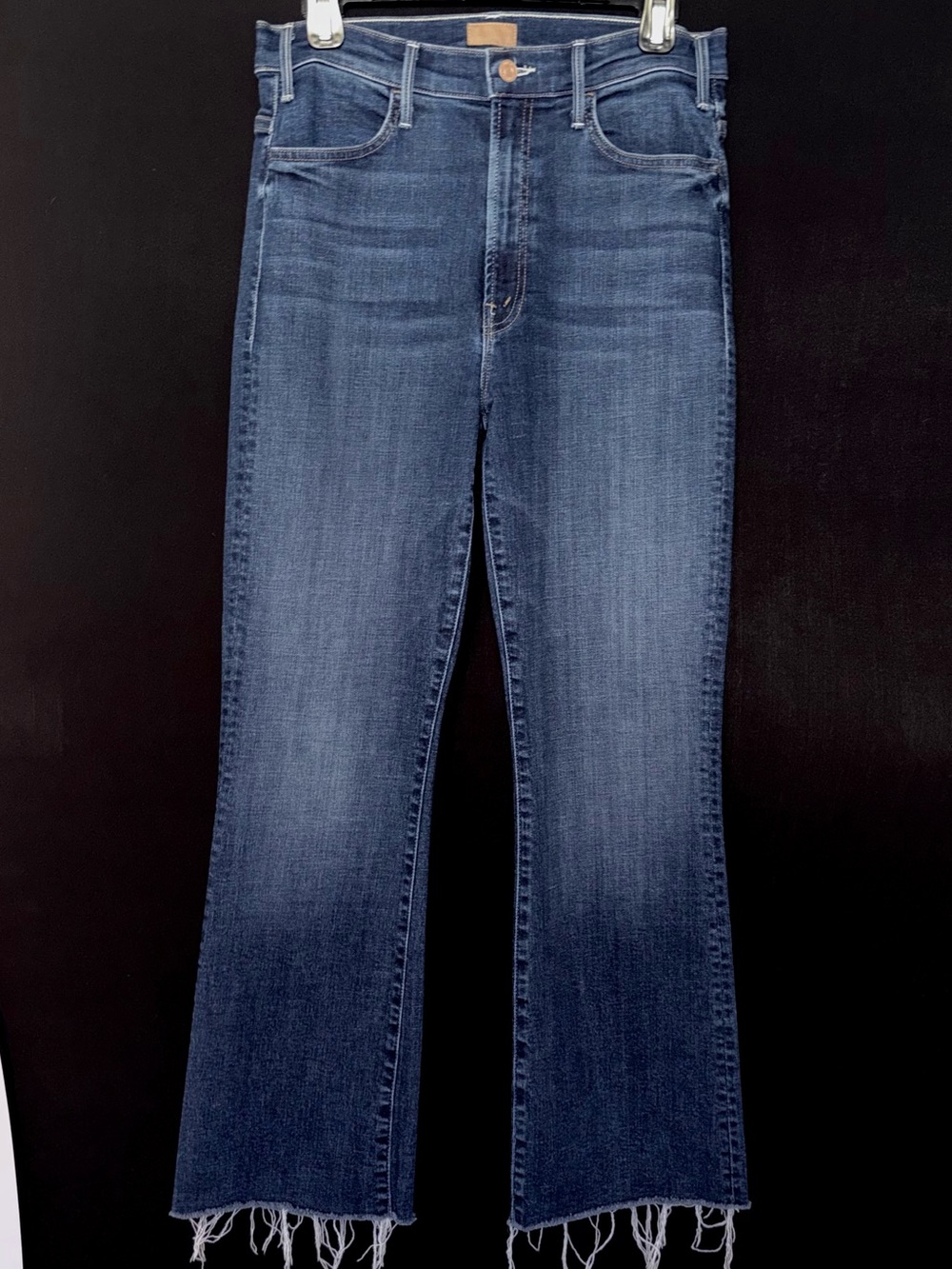 MOTHER Denim The Hustler Ankle Fray Jeans Lust For Life High Rise Flare Size 28